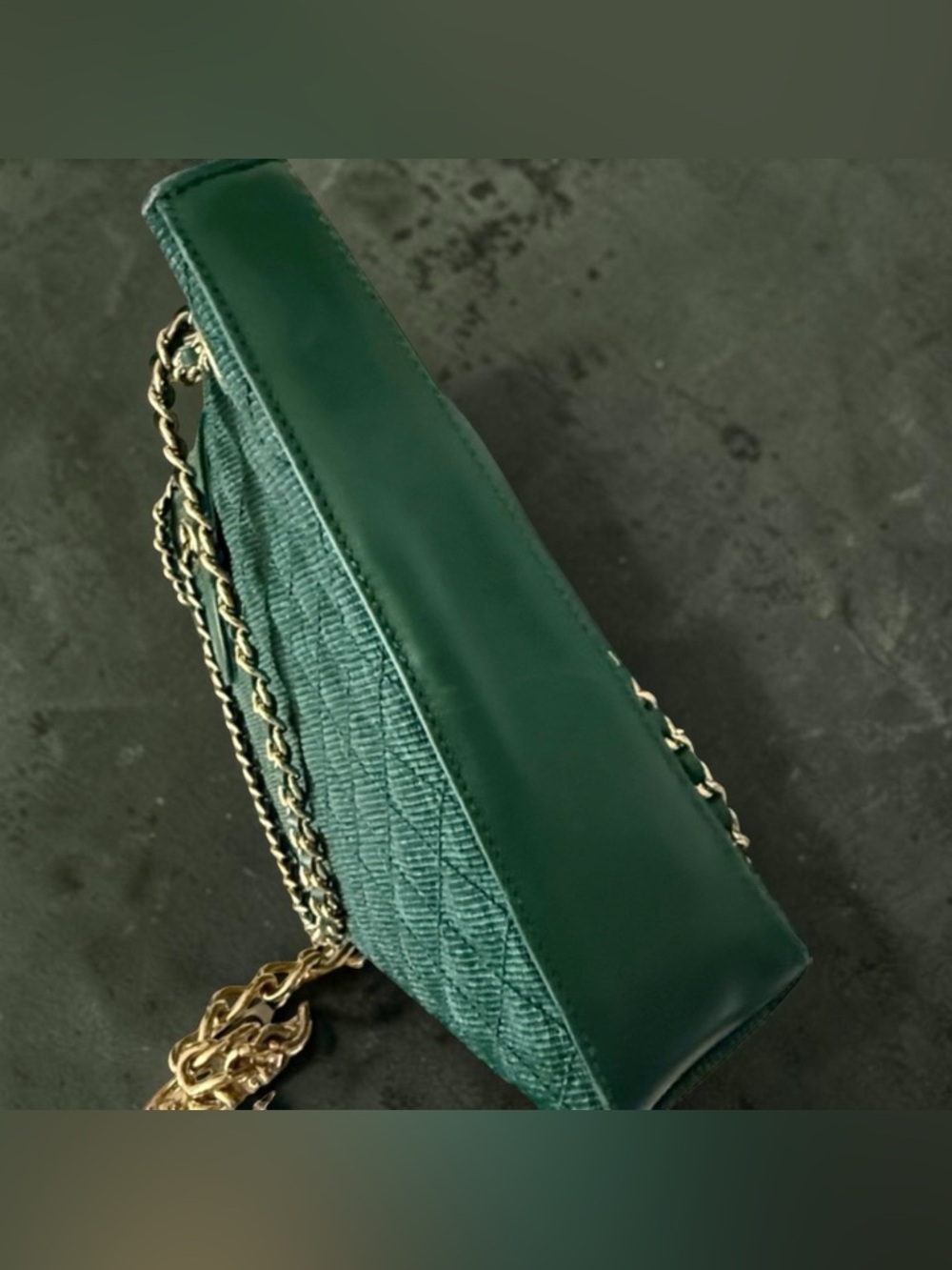 Vintage BALLY dark,green shoulder bag, RARE EUC - Picture 9 of 15